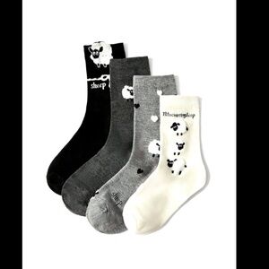 ✨4 Pairs of Sheep Socks for all seasons. (Lot of 4) New Fun Gift